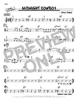 page one of Midnight Cowboy (Real Book – Melody & Chords)
