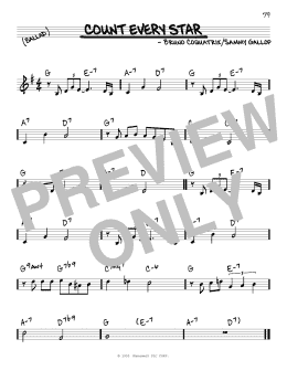 page one of Count Every Star (Real Book – Melody & Chords)