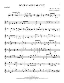 page one of Bohemian Rhapsody (Marimba Solo)
