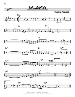 page one of Delicado (Real Book – Melody & Chords)
