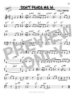 page one of Don't Fence Me In (Real Book – Melody & Chords)