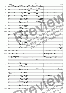 page one of Overture in A Major
