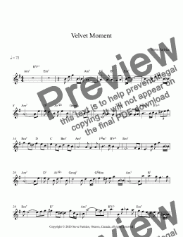 page one of Velvet Moment