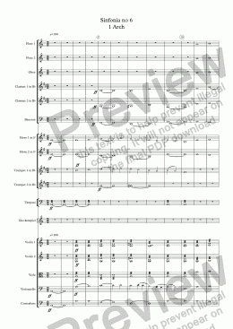 page one of Sinfonia no 6 