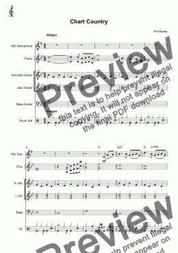 page one of Chart Country - Alto Sax Solo