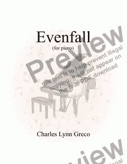 page one of Evenfall