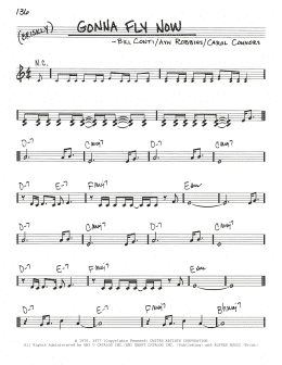 page one of Gonna Fly Now (Theme from Rocky) (Real Book – Melody & Chords)