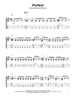 page one of Perfect (Easy Ukulele Tab)