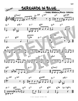 page one of Serenade In Blue (Real Book – Melody & Chords)