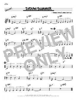 page one of Indian Summer (Real Book – Melody & Chords)
