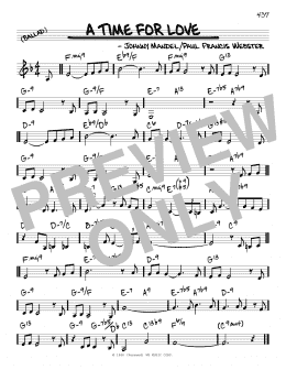page one of A Time For Love (Real Book – Melody & Chords)
