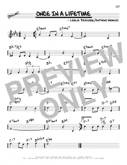 page one of Once In A Lifetime (Real Book – Melody & Chords)