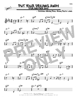page one of Put Your Dreams Away (For Another Day) (Real Book – Melody & Chords)
