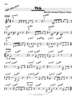 page one of Peg (Real Book – Melody & Chords)