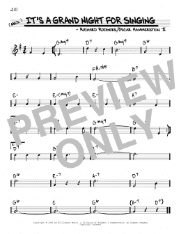 page one of It's A Grand Night For Singing (Real Book – Melody & Chords)