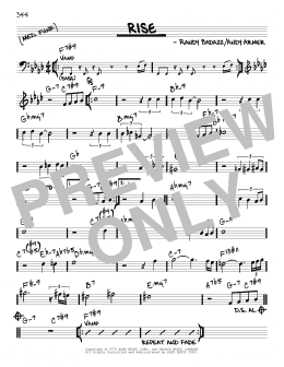 page one of Rise (Real Book – Melody & Chords)