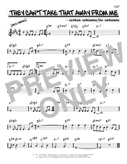 page one of They Can't Take That Away From Me (Real Book – Melody & Chords)