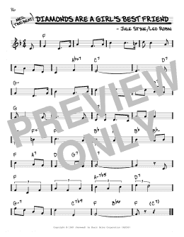 page one of Diamonds Are A Girl's Best Friend (Real Book – Melody & Chords)