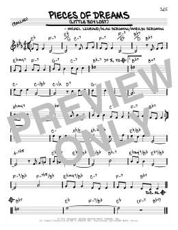 page one of Pieces Of Dreams (Little Boy Lost) (Real Book – Melody & Chords)