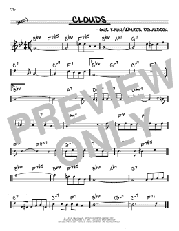 page one of Clouds (Real Book – Melody & Chords)