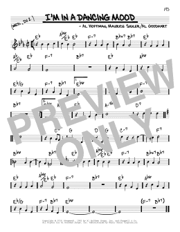 page one of I'm In A Dancing Mood (Real Book – Melody & Chords)