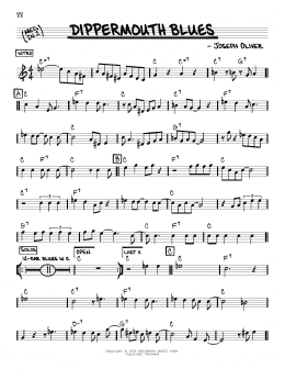 page one of Dippermouth Blues (Real Book – Melody & Chords)