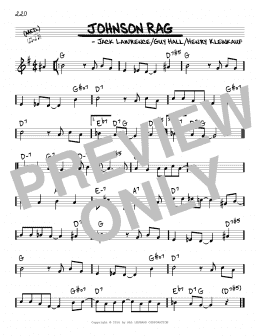 page one of Johnson Rag (Real Book – Melody & Chords)