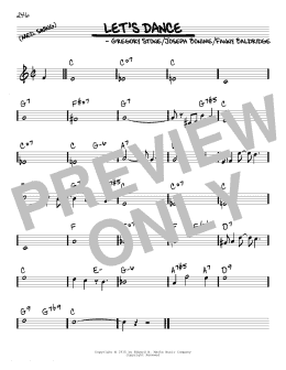 page one of Let's Dance (Real Book – Melody & Chords)