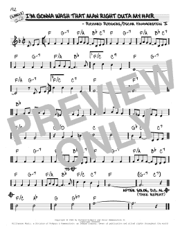 page one of I'm Gonna Wash That Man Right Outa My Hair (Real Book – Melody & Chords)
