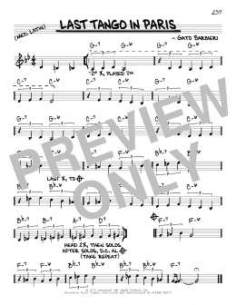 page one of Last Tango In Paris (Real Book – Melody & Chords)