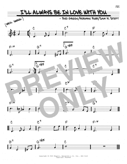 page one of I'll Always Be In Love With You (Real Book – Melody & Chords)