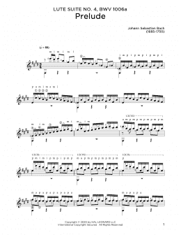 page one of Prelude (Solo Guitar Tab)