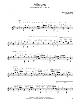 page one of Allegro (Solo Guitar)