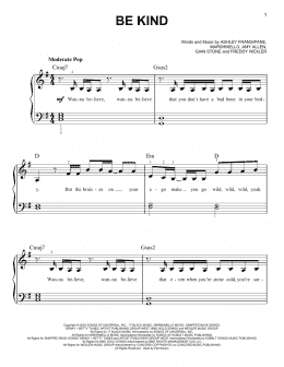 page one of Be Kind (Easy Piano)