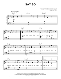 page one of Say So (Easy Piano)