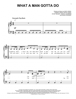 page one of What A Man Gotta Do (Easy Piano)