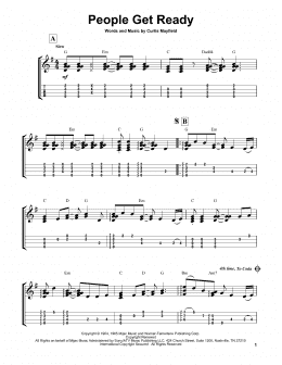 page one of People Get Ready (Easy Ukulele Tab)
