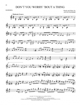 page one of Don't You Worry 'Bout A Thing (Marimba Solo)
