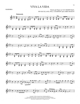 page one of Viva La Vida (Marimba Solo)