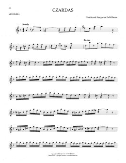 page one of Czardas (Marimba Solo)