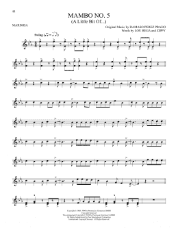 page one of Mambo No. 5 (A Little Bit Of...) (Marimba Solo)
