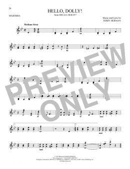 page one of Hello, Dolly! (Marimba Solo)