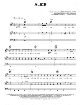 page one of Alice (Piano, Vocal & Guitar Chords (Right-Hand Melody))