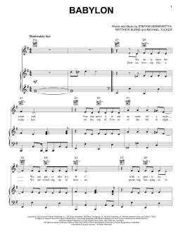 page one of Babylon (Piano, Vocal & Guitar Chords (Right-Hand Melody))