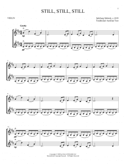 page one of Still, Still, Still (Violin Duet)