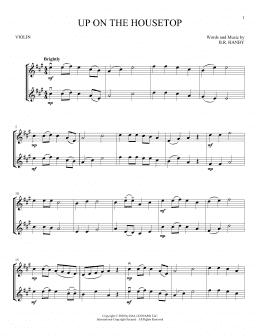 page one of Up On The Housetop (Violin Duet)
