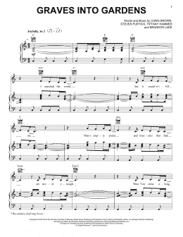 page one of Graves Into Gardens (Piano, Vocal & Guitar Chords (Right-Hand Melody))