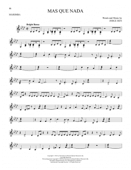 page one of Mas Que Nada (Marimba Solo)
