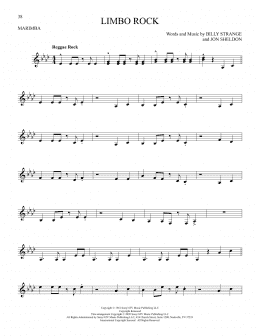 page one of Limbo Rock (Marimba Solo)