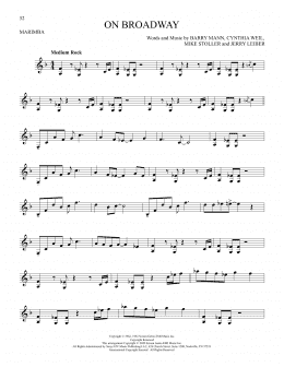 page one of On Broadway (Marimba Solo)